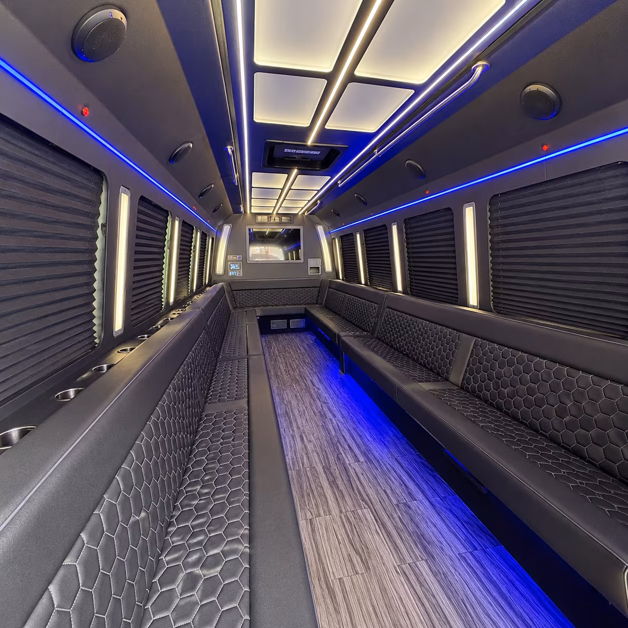 thornton 30 passenger party bus interior